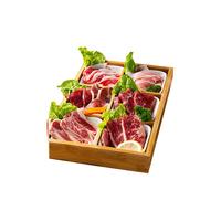韩式烤肉套餐1200g户外家庭烧烤8件套雪花牛肉片拌肉烧烤套餐食材