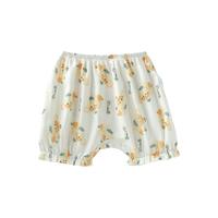 aqpa 宝宝纱布短裤夏季薄款男童女童夏装灯笼裤子婴儿纯棉睡裤清凉 小黄鸭 120cm