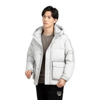 雪中飞 SNOWFLYING【挺括有型】男式短款羽绒服运动休闲连帽立领插肩袖羽绒服男