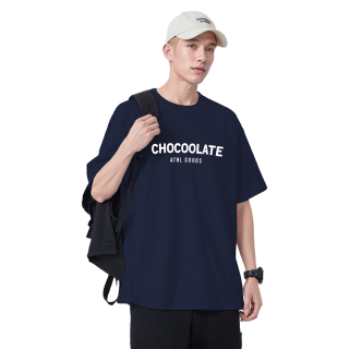  CHOCOOLATE夏季简约男士印花短袖T恤