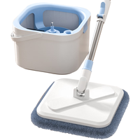 尚奇脏污分离旋转拖把免手洗家用一拖净清污分离拖地A83配2块布 清污分离 内外双桶分离2块布