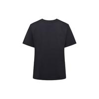 Hush Puppies【明星同款】暇步士女装2025夏季多色简约基础款质感短袖圆领衫 玄青蓝 L