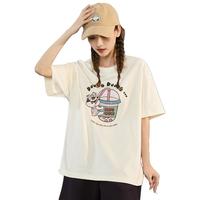 唐狮夏短袖t恤女宽松别致Ocgmw