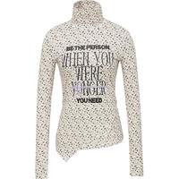 MECITY女士冬季整身循环印花设计高领修身打底衫女511582