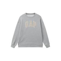 Gap女装2024秋季款碳素磨毛字母大logo抓绒卫衣休闲上衣634496