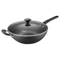 ASD 爱仕达 家用炒锅铸铁锅无涂层炒菜锅电磁炉燃气灶通用生铁锅平底锅