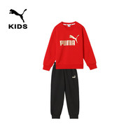 彪马（PUMA）户外日常运动套装大童童装新款冬季卫衣卫裤 950124 红色-黑色-02 1