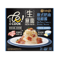 bibigo 必品阁 意大利面 家用速食拌面 奶油培根味504g 2人份独立包装生意面