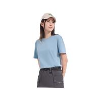 京东京造短袖t恤男5A抑菌男女同款新疆长绒棉衣服男装 雾蓝 L L (175/96A)