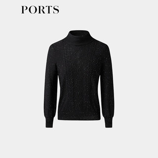 PORTS女装2024秋冬新款毛衣 黑色