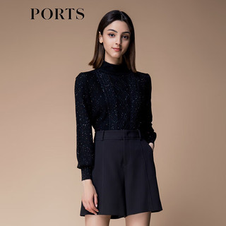 PORTS女装2024秋冬新款毛衣 黑色