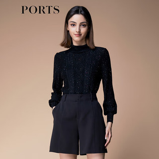 PORTS女装2024秋冬新款毛衣 黑色