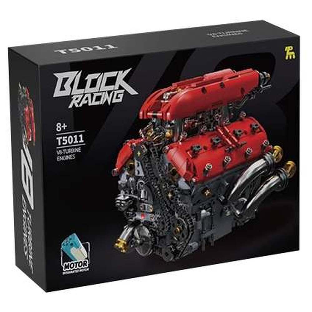 拓木 T5011 V8引擎 积木模型