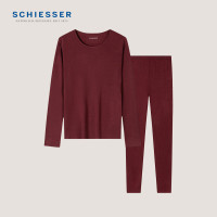 SCHIESSER 舒雅 男女款3A抑菌优可丝安泰贝随型裁保暖秋衣秋裤套装