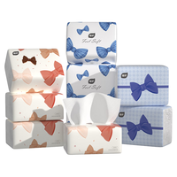 植护气垫纸巾 蝴蝶结抽纸 整箱大包餐巾纸母婴适用柔软面巾纸抽 4包【精美蝴蝶装】