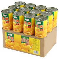 砀山黄桃罐头正品整箱新鲜水果罐头礼盒装12罐装425g商用烘焙专用