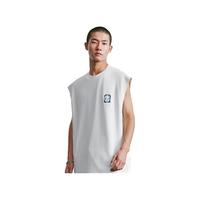 URBAN REVIVO 男士休闲趣味减龄刺绣宽松无袖T恤 UMY440008 本白 S