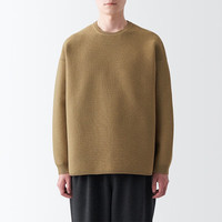 無印良品 MUJI（無印良品 ）Labo 男女通用 可水洗圆领毛衣 男女同款秋冬针织衫 米色 XS（160/80A）