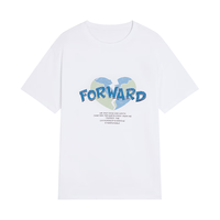 京东京造短袖t恤男潮流印花凉感透气男士T恤FORWARD白色 2XL