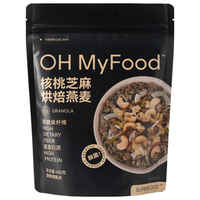 OH MyFood格兰诺拉榛果黑巧克力可可烘焙燕麦片坚果代餐即食早晚餐ohmyfood 芝麻核桃烘焙燕麦400g