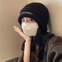 达芬奇密码 秋冬保暖纯色针织毛线帽