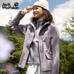 Jack Wolfskin DELHI女收腰户外抓绒内胆三合一冲锋衣5120243