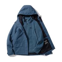 Jack Wolfskin 25秋冬DELHI女收腰户外抓绒内胆三合一冲锋衣外套5120243 极夜蓝/C0539 L