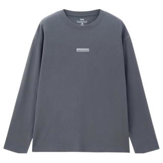 佐丹奴T恤男装纯棉品牌刺绣针织圆领长袖T恤 01024809