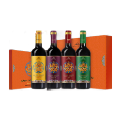 柏岱 福禄寿喜干红葡萄酒礼盒 375ml*4 送长辈送领导