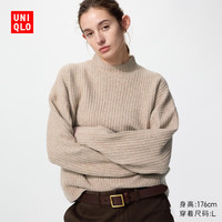 优衣库 女装舒芙蕾半高领针织衫/毛衣毛衫479158 32 深米色 3XL /170/108C