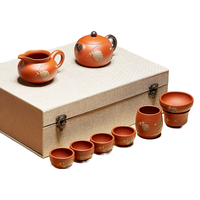 尊壶 宜兴紫砂壶西施壶茶具套装手工泥绘泡茶壶国工沈惠芳泡茶器 一壶4杯加公道杯加茶漏套装