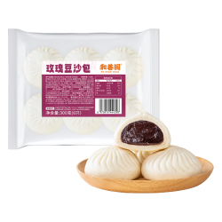 和善园 粉丝包肉包馒头花卷 玫瑰豆沙包300g