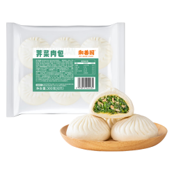 和善园 粉丝包肉包馒头花卷 荠菜肉包300g(6只)