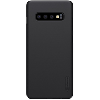 耐尔金 三星S10+手机壳 磨砂防滑抗指纹全包防摔耐脏保护套硬壳简约轻薄手机保护壳男女 黑色-S10+