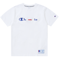  Champion 刺绣草写大Logo 短袖T恤