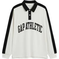 Gap男装冬季LOGO撞色学院风POLO衫841261潮流运动上衣