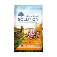 SOLUTION 耐吉斯 冻干生骨肉鲜肉狗粮6kg成犬幼犬无谷益生菌鸭肉梨犬粮1.5kg*4包
