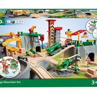 BRIO 木制火车积木套装 山地货运场景 3岁+ 男女孩生日礼物