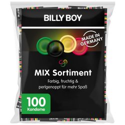 BILLY BOY Kondome 混合系列,大包装,彩色,超湿和珍珠绒,100件混合装