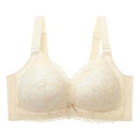 润微内衣女大胸显小胸夏季薄款新款收副乳防下垂无钢圈蕾丝文胸罩