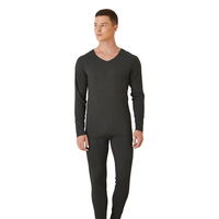 芬腾无痕保暖内衣套装男士女士德绒秋衣秋裤双面加绒 TZ97G9171M【深灰】 XXL码