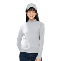 班尼路秋冬休闲简约港风纯色半高领长袖女修身柔软抗菌t恤