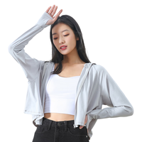 牧尔西防晒衣女夏季短外套女户外长袖凉感冰丝连帽防晒服防晒衫UPF50+ 清雅粉