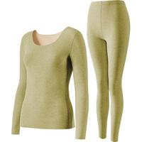 羊绒蚕丝保暖内衣女打底秋衣秋裤套装冬季德绒加厚加绒肌底美肤衣