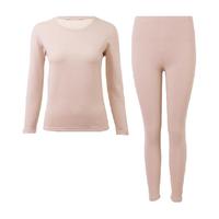 雅黛俪女士内衣套装深冬季双面磨绒保暖秋衣秋裤女打底衫2024