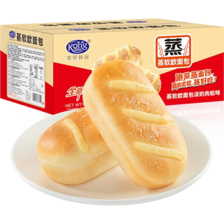 港荣 淡奶肉松味 手撕面包  淡奶肉松味 450g 箱装