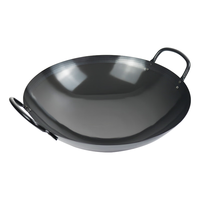 珍珠生活 炒锅42cm日本进双耳铁锅无涂层熟铁加大炒菜锅H-8989