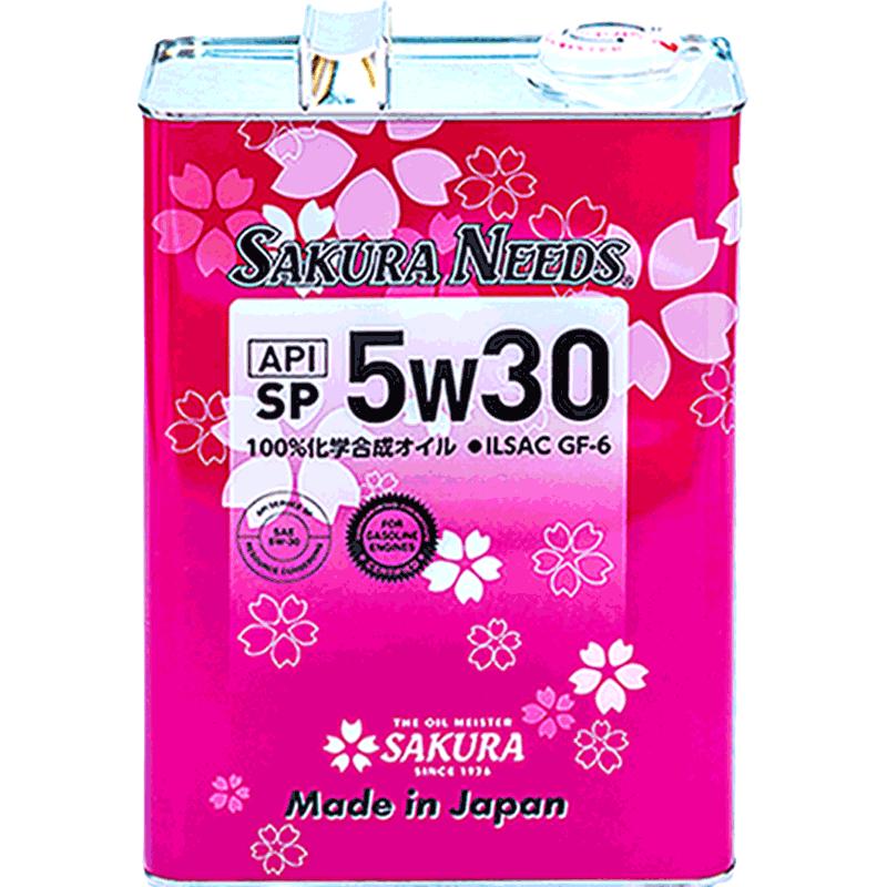 樱花易道（SAKURANEEDS）酯类+PAO全合成汽机油润滑油5W30 SP级GF-6国六标准4L装