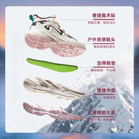 安踏儿童棉鞋女大童鞋2025冬季加绒保暖旋钮扣雪地防滑山川高帮棉靴 【山川】刚柔粉/象牙白/基础黑6904-3 36 脚长约23cm