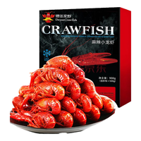  鲜京采 德炎 麻辣小龙虾整虾900g 4-6钱 净虾500g 15-20只 海鲜水产冷冻熟食 烧烤加热即食